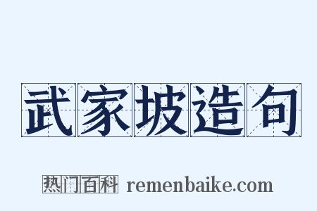 武家坡造句是什么意思的图片